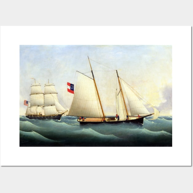 Fritz Müller Capture of the Savannah by the USS Perry Wall Art by pdpress